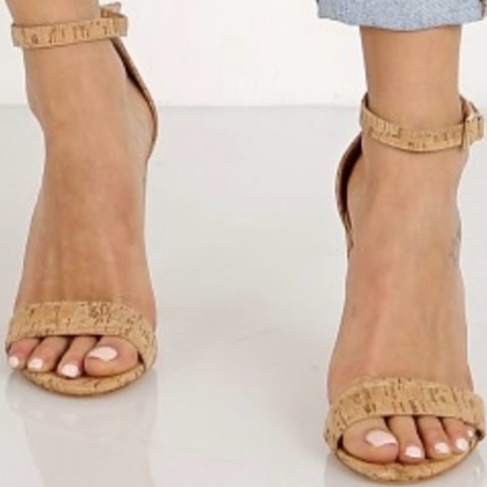SCHUTZ ‘Enida’ Block Heel Sandal in Tan Cork Size 6.5 - Picture 4 of 16